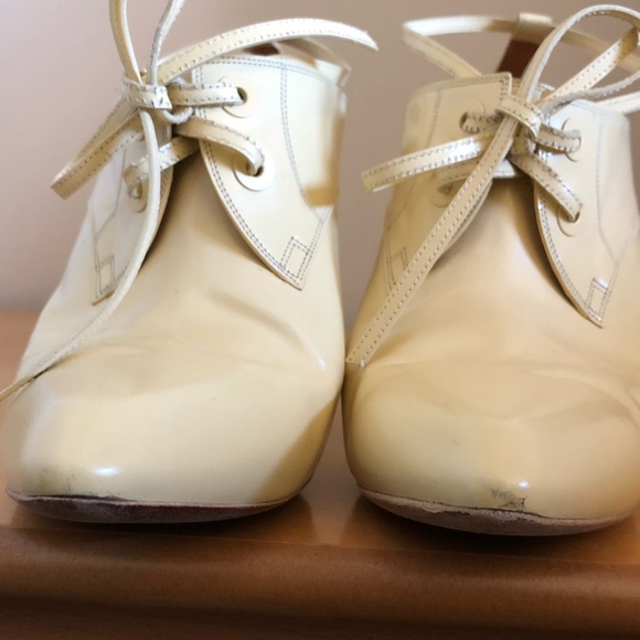 Balenciaga open back heels, sz 40 - Pale Yellow - Picture 3 of 7